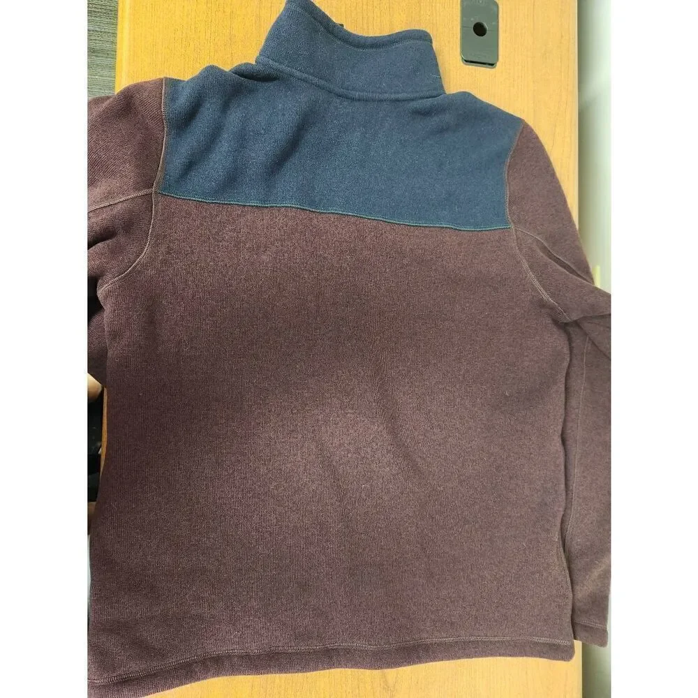 THE NORTH FACE Men's LARGE GORDON LYONS QUARTER ZIP PULLOVER ROOT BROWN (Burgund